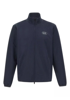 Ea7 Emporio Armani logo-print zip-up sweatshirt - Blue