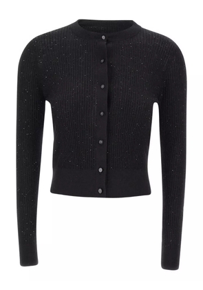 Max Mara sequin ribbed cardigan - Black