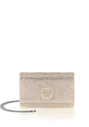 Philipp Plein rhinestone hexagon bag - Neutrals