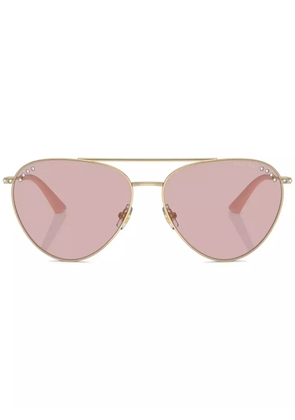 Jimmy Choo Eyewear round-frame sunglasses - Gold