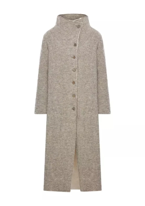 Transit funnel-neck button coat - Neutrals