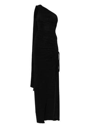 Atu Body Couture asymmetric ruched maxi dress - Black