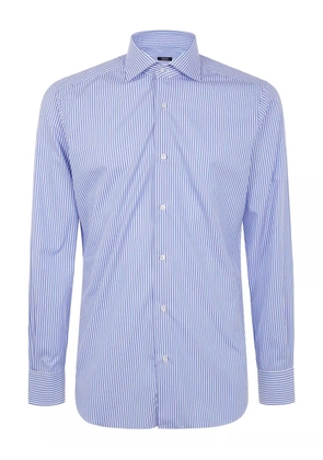 Barba striped long-sleeve shirt - Blue