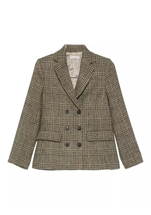 Antonelli double-breasted check-print blazer - Green