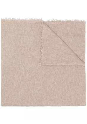 Faliero Sarti frayed edges scarf - Neutrals