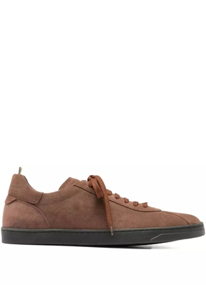 Officine Creative suede lace-up sneakers - Brown