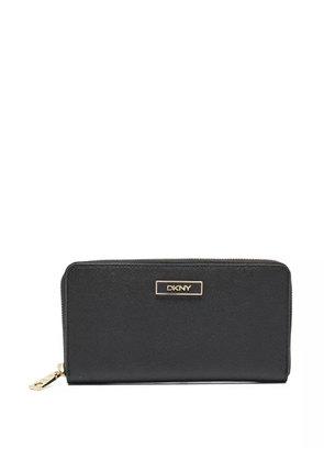 DKNY Vintage textured-leather zip-around wallet - Black