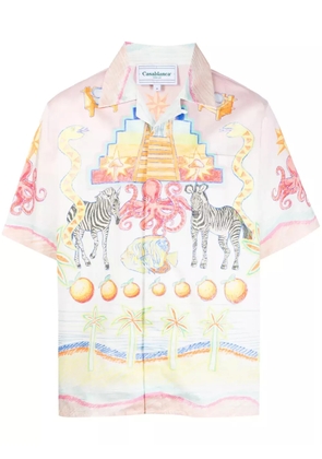 Casablanca L'Arbre de Vie cotton shirt - Pink