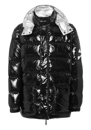 Philipp Plein skull-print detachable-hood padded coat - Black