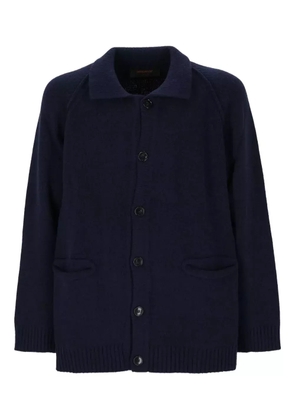 OFFICINA 36 buttoned raglan-sleeves cardigan - Blue