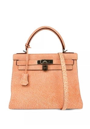 Hermès Pre-Owned 2002 Kelly 28 Retourne Two-Way Handbag - Orange