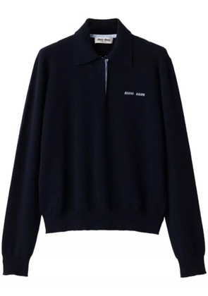 Miu Miu cashmere polo shirt - Blue