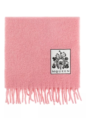 Alexander McQueen wool-blend scarf - Pink