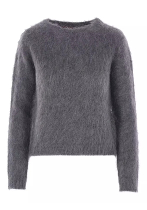 Max Mara crew-neck brushed sweater - Grey