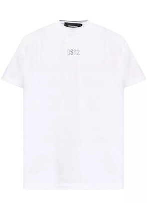 DSQUARED2 logo-stamp cotton-blend T-shirt - White