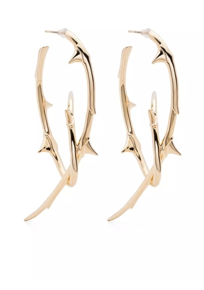Shaun Leane sterling silver Rose Thorn hoop earrings - Gold