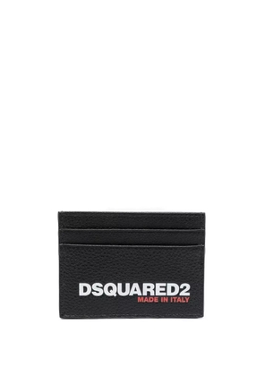 DSQUARED2 logo-print leather cardholder - Black