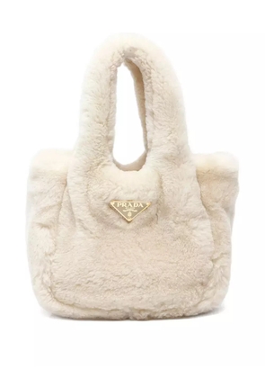 Prada Pre-Owned 2020-2024 shearling tote bag - Neutrals