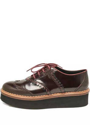 Tod's Vintage pre-owned leather platform oxford shoes - Brown