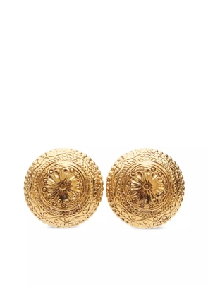Saint Laurent Pre-Owned 2000s engraved clip-on earrings - Gold