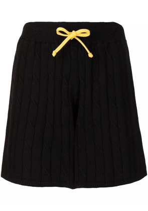 Joshua Sanders cable-knit drawstring shorts - Black