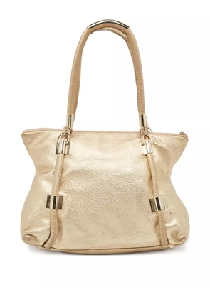 DKNY Vintage metallic-effect leather shoulder bag - Gold