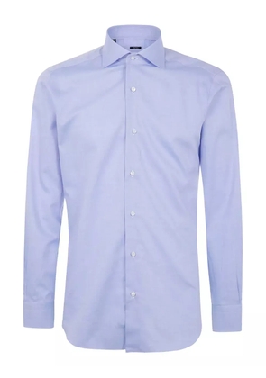 Barba cotton poplin shirt - Blue