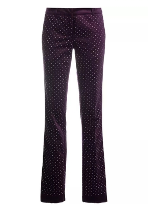Philipp Plein Office crystal-embellished trousers - Purple