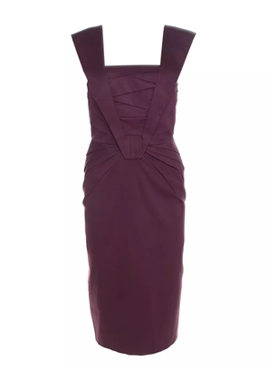 Escada Pre-Owned cotton midi dress - Purple