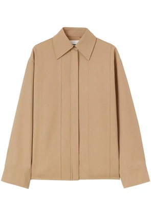 Jil Sander pointed-collar wool shirt - Brown