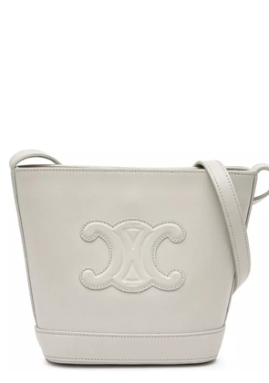 Celine Pre-Owned 2022 Small Smooth Calfskin Cuir Triomphe bucket bag - Grey