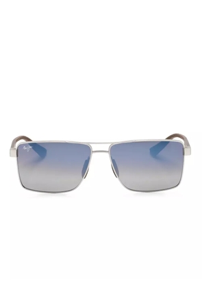 Maui Jim Piha rectangle-frame sunglasses - Silver
