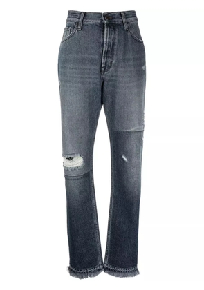 Jacob Cohën distressed high-rise straight leg jeans - Blue