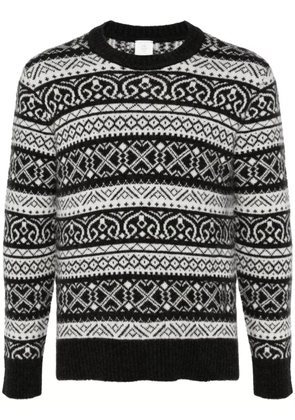 Eleventy fair isle-intarsia sweater - Black