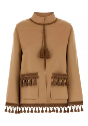 Valentino Garavani tassel-trimmed jacket - Brown