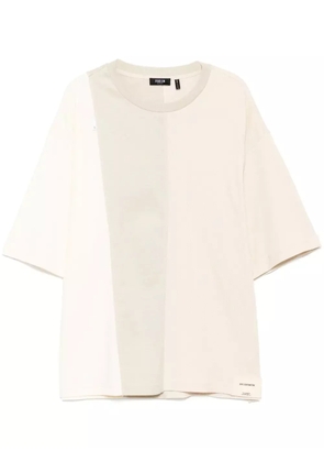 FIVE CM panelled T-shirt - Neutrals
