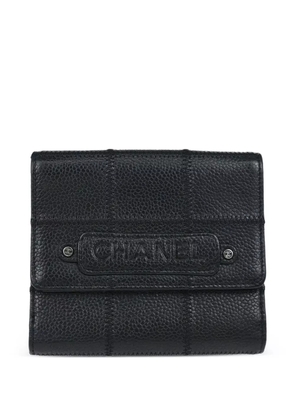 CHANEL Pre-Owned 2006 Choco Bar leather compact wallet - Black