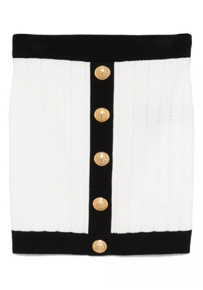 Balmain knitted mini skirt - White
