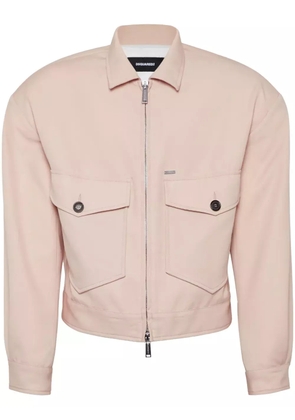 DSQUARED2 virgin wool bomber jacket - Pink