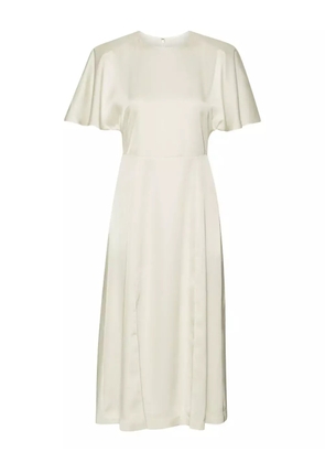 ROTATE BIRGER CHRISTENSEN satin slit midi dress - White