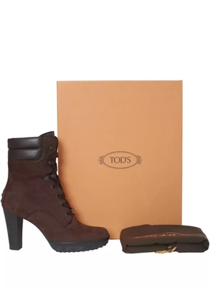 Tod's Vintage 100mm suede boots - Brown