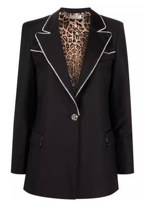 Philipp Plein crystal-embellished single-breasted blazer - Black