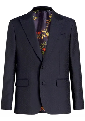 ETRO peak-lapel single-breasted blazer - Blue