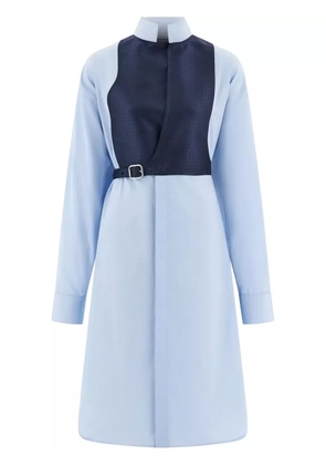 Ferragamo contrasting panel shirt dress - Blue