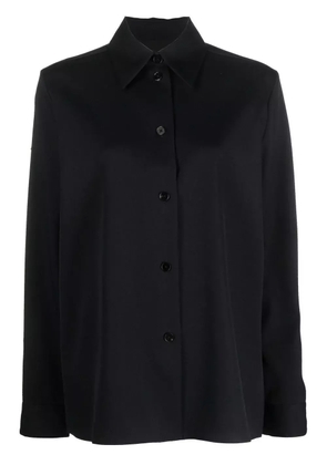 Jil Sander long-sleeve virgin-wool shirt - Blue