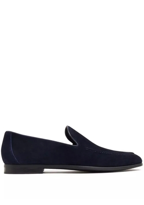 Magnanni almond-toe suede loafers - Blue