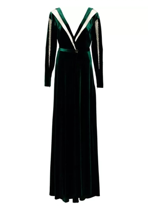 Saiid Kobeisy velvet long dress - Green