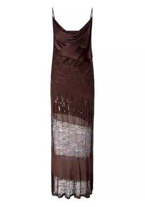 PINKO panelled maxi dress - Brown