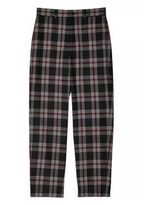 Noir Kei Ninomiya check-print trousers - Black