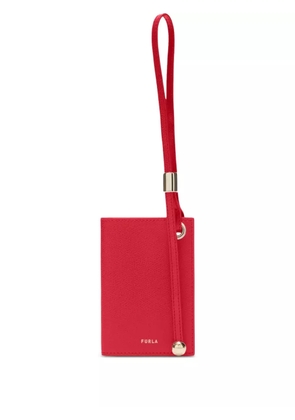 Furla Laura leather strap cardholder - Red